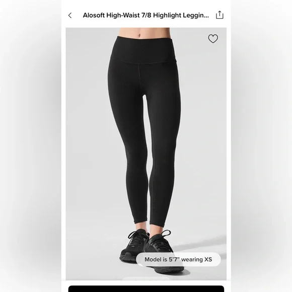 Alo high waisted black leggings - Picture 1 of 4